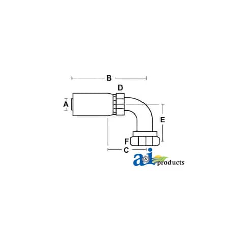 (HC-FFX90L) Female Seal Lok - Swivel - 90� Elbow Long 4 X4 X1